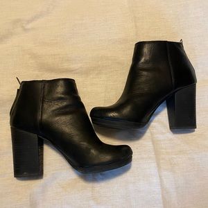 Madewell Leather Ankle Boots Black Size 6.5